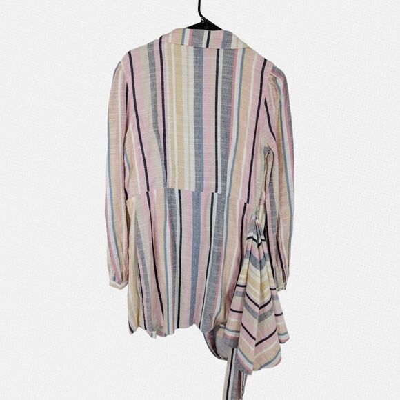 Revolve Majorelle Miranda Wrap Mini Dress M Stripe Multi Color Feminine Summer - Picture 4 of 6